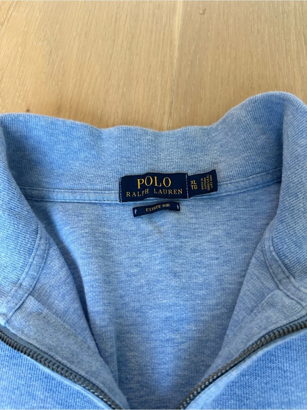 Polo Ralph Lauren Pullover Quarter Zip Jacket Men’s Size XL Blue Equestrian Prep